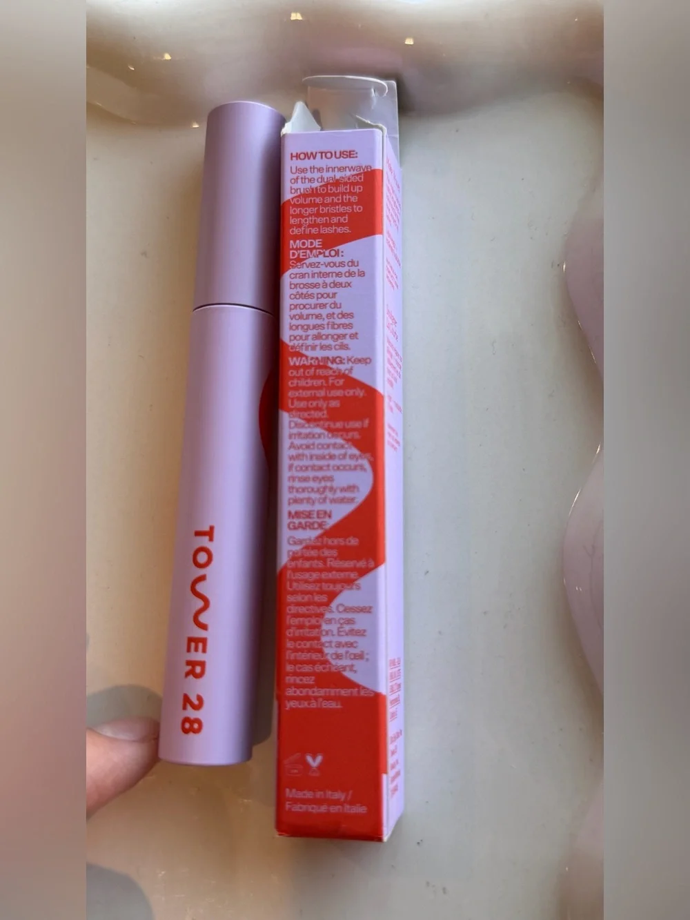 NIB TOWER 28 Full Size MakeWaves® Mascara - Drift (rich espresso brown)